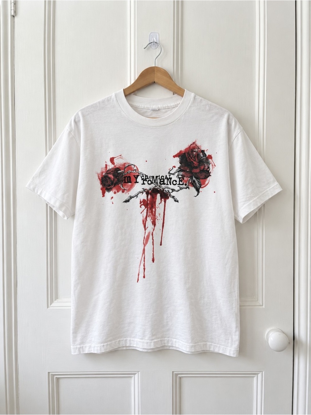 My Chemical Romance Rose Graphic T-Shirt White Unisex